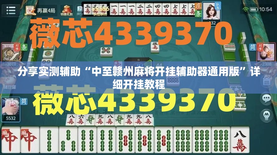 分享实测辅助“中至赣州麻将开挂辅助器通用版	”详细开挂教程