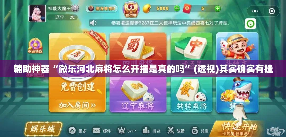 辅助神器“微乐河北麻将怎么开挂是真的吗”(透视)其实确实有挂