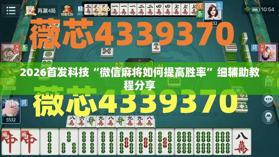 2026首发科技“微信麻将如何提高胜率”细辅助教程分享