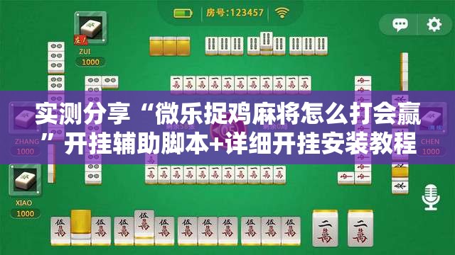实测分享“微乐捉鸡麻将怎么打会赢”开挂辅助脚本+详细开挂安装教程