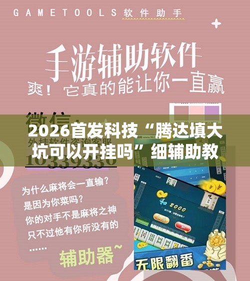 2026首发科技“腾达填大坑可以开挂吗”细辅助教程分享