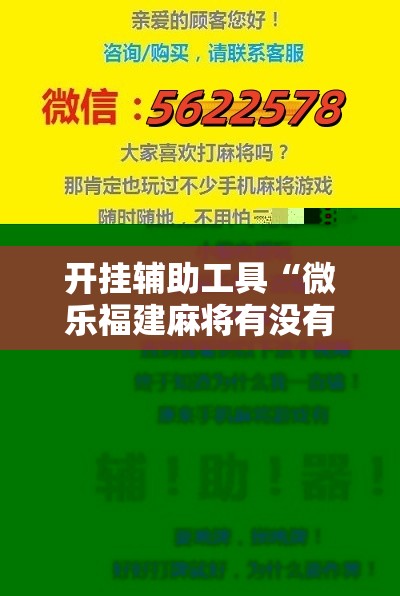开挂辅助工具“微乐福建麻将有没有挂”详细分享装挂步骤