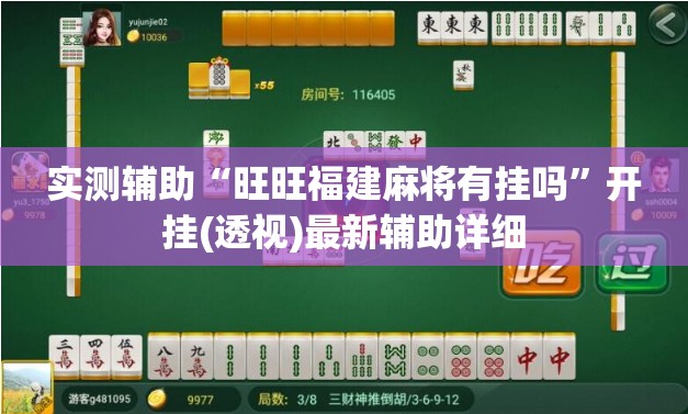 实测辅助“旺旺福建麻将有挂吗”开挂(透视)最新辅助详细