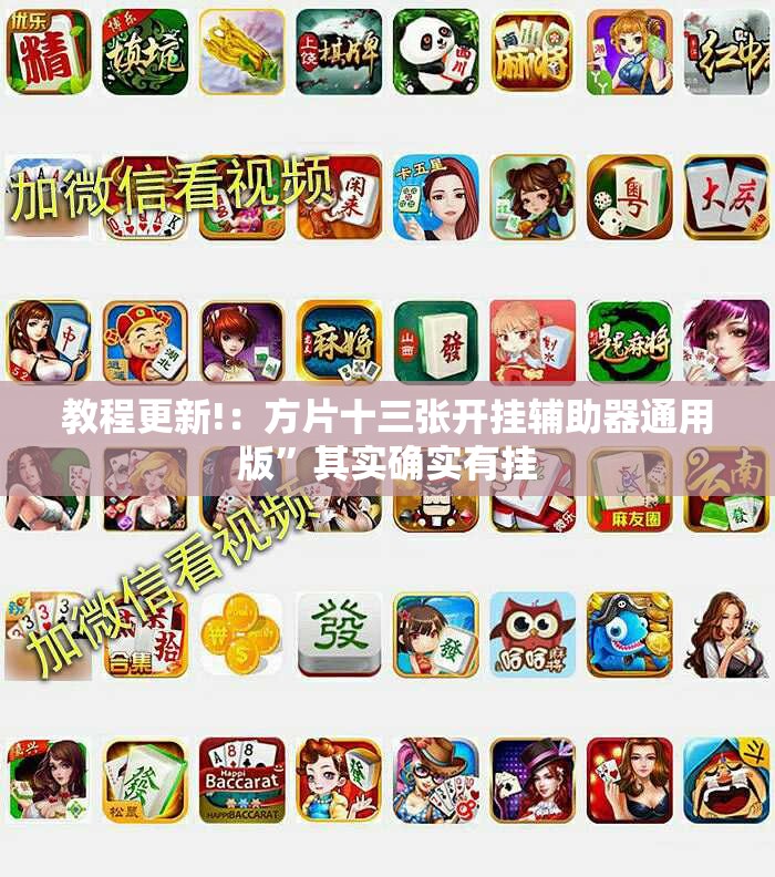教程更新!：方片十三张开挂辅助器通用版	”其实确实有挂
