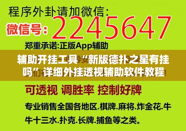 辅助开挂工具“新版德扑之星有挂吗”详细外挂透视辅助软件教程