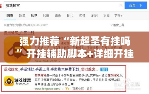 强力推荐“新超圣有挂吗”开挂辅助脚本+详细开挂安装教程
