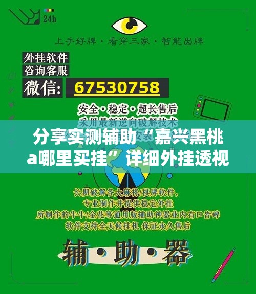 分享实测辅助“嘉兴黑桃a哪里买挂”详细外挂透视辅助软件教程