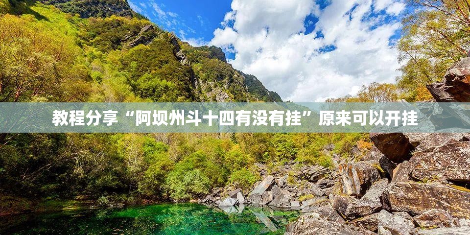 教程分享“阿坝州斗十四有没有挂”原来可以开挂