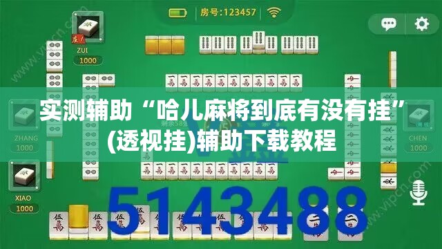实测辅助“哈儿麻将到底有没有挂	”(透视挂)辅助下载教程