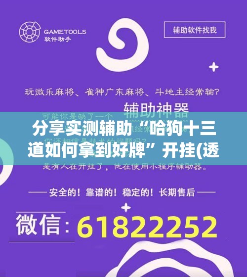 分享实测辅助“哈狗十三道如何拿到好牌”开挂(透视)辅助神器