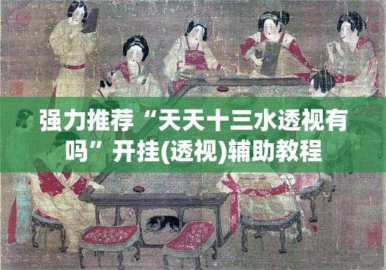 强力推荐“天天十三水透视有吗”开挂(透视)辅助教程