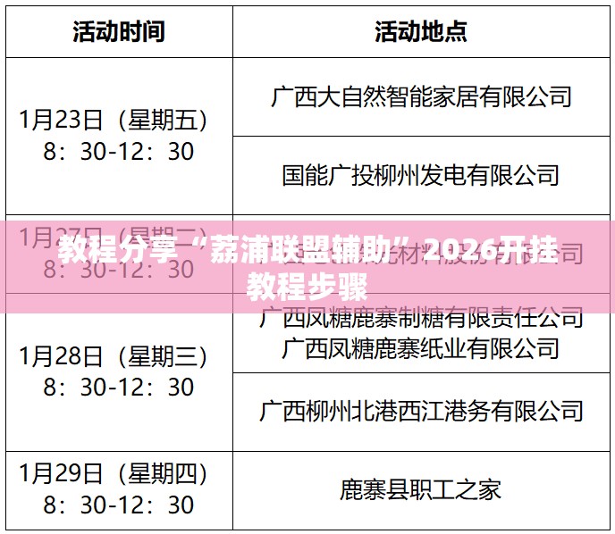 教程分享“荔浦联盟辅助”2026开挂教程步骤